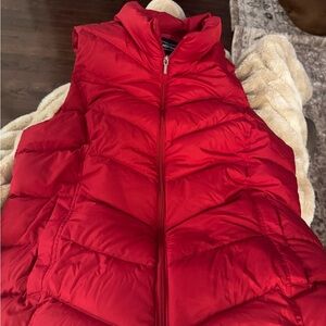 Lands' End Women's Vibrant Red Quilted Vest